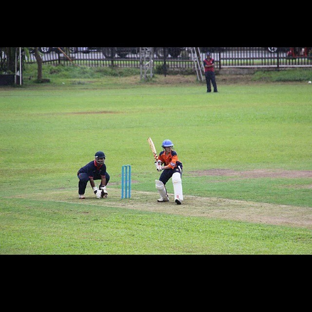 Young Bas de Leede taking his first steps into cricket. Image courtesy: basdeleede/IG