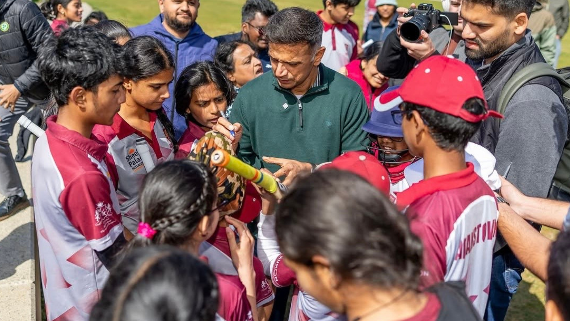 Rahul Dravid's day out in Dublin: Visits Adamstown CC and interacts with local cricketers